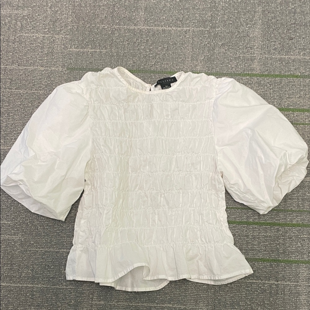 Sanctuary Women's Puff Sleeve Smocked Top